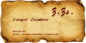Zongor Zsombor névjegykártya
