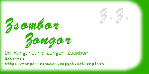 zsombor zongor business card